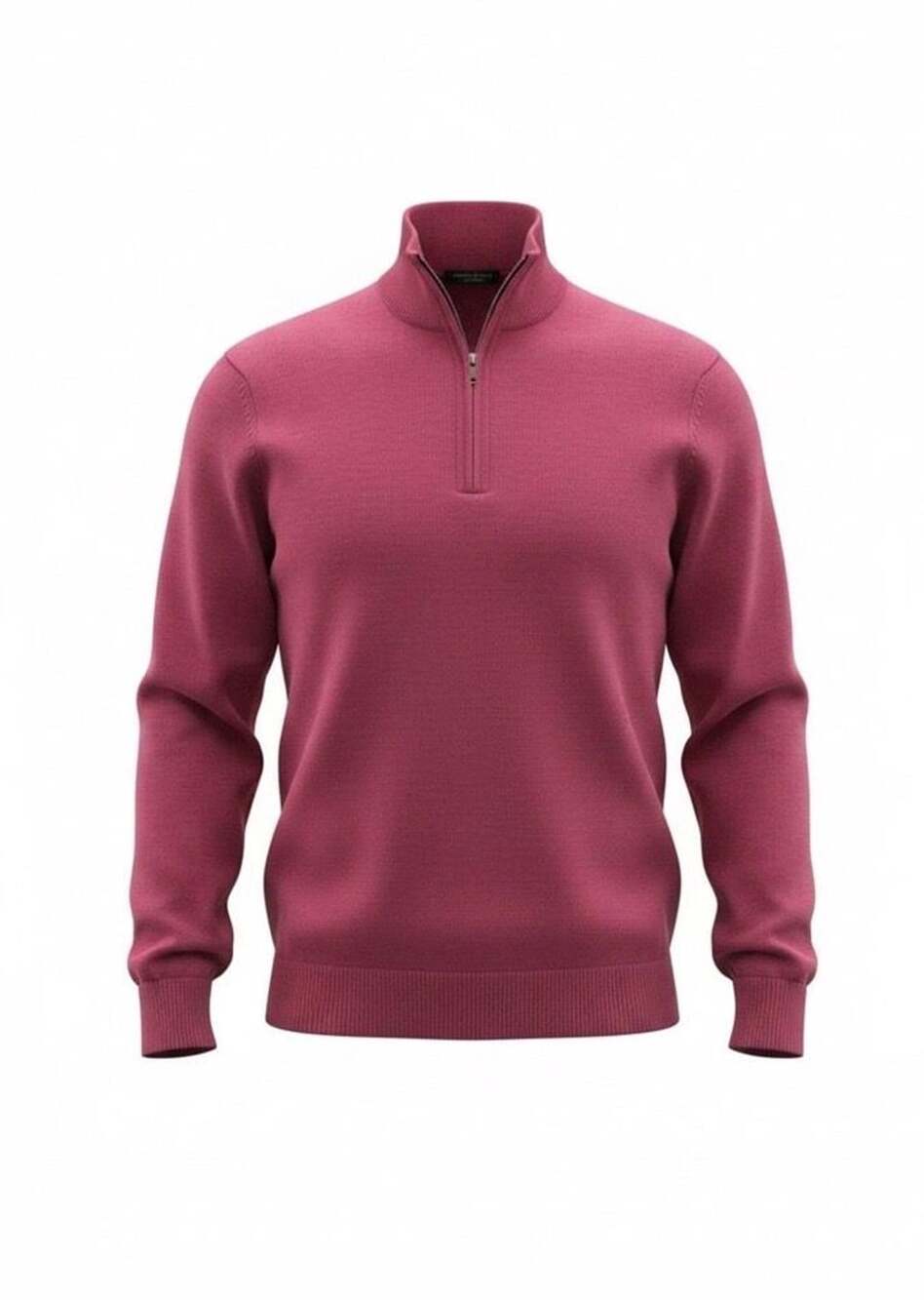 Fairway & Greene Signature Men’s Large Italian Merino Wool 1/4 Zip Sweater Pink